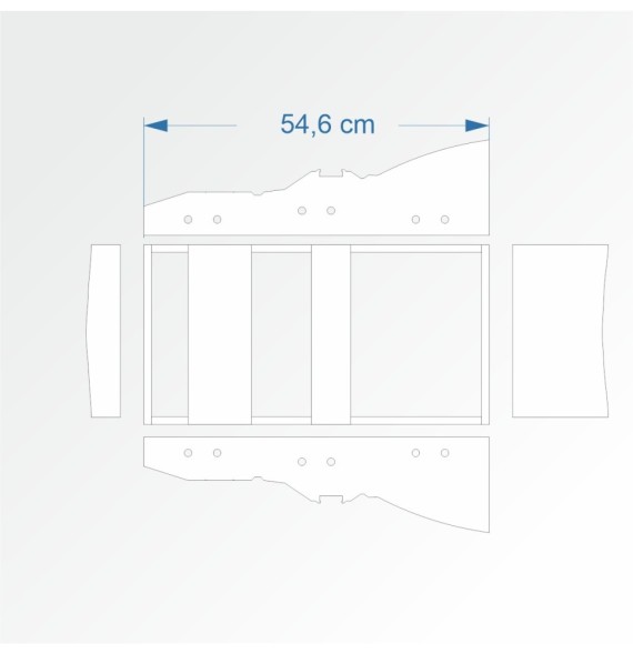 Modul CAR SYSTEM rovný 30 cm – čela B96 a B96