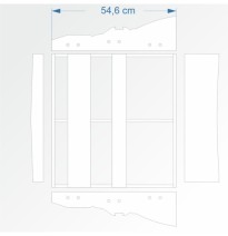 Modul CAR SYSTEM rovný 60 cm – čela B96 a B96