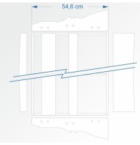 Modul CAR SYSTEM rovný 120 cm – čela B96 a B96