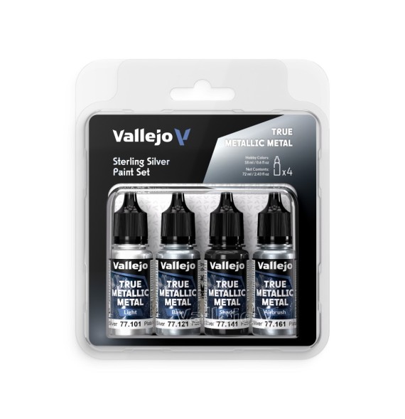 Sterling Silver - True Metallic Metal Paint Set