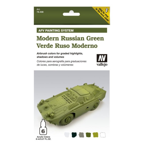 Vallejo Model Air – AFV Modern Russian Green Set