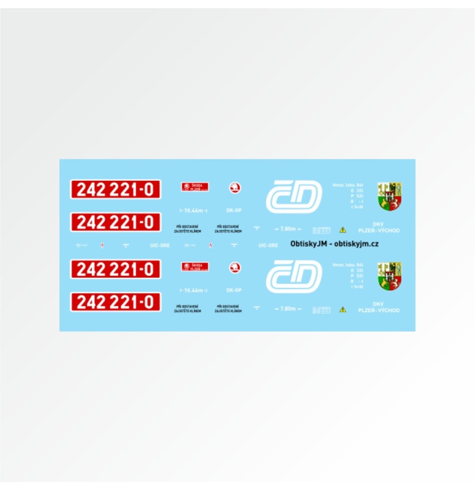 Obtisk 242.221 ČD