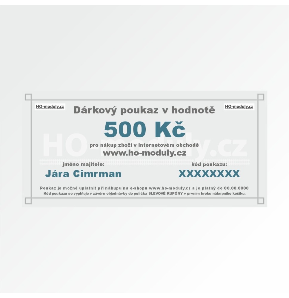Dárková poukázka 500 Kč