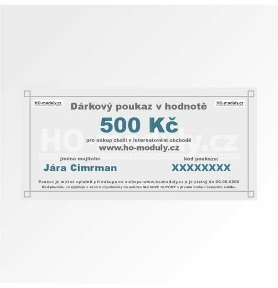 Dárková poukázka 500 Kč