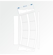 Modul obloukový rádius 200 cm 30°– čela B96 a B96