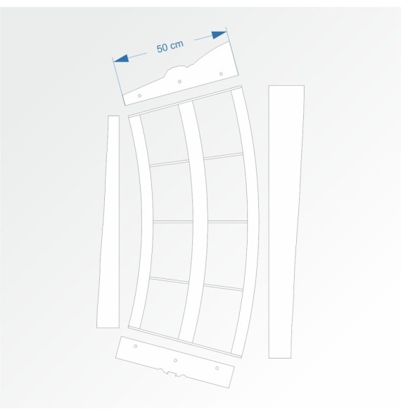 Modul obloukový rádius 200 cm 30°– čela B96 a F96