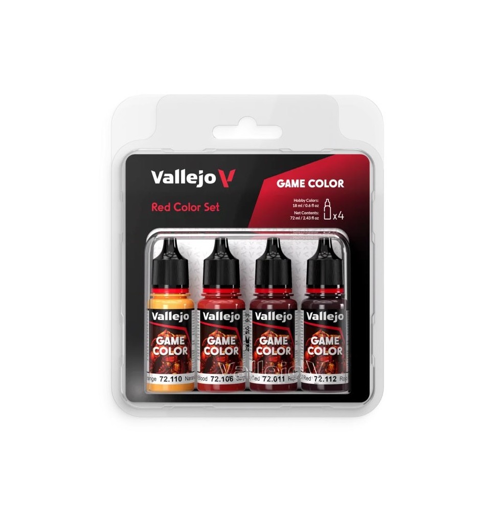 Vallejo Game Color – Red Color Set