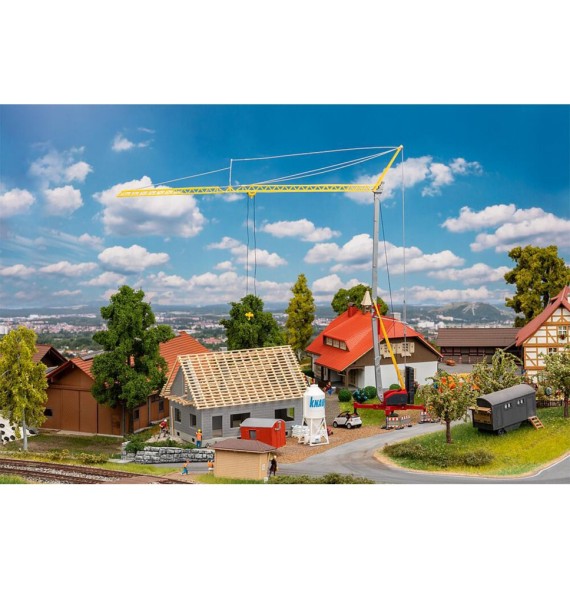 Staveniště s jeřábem