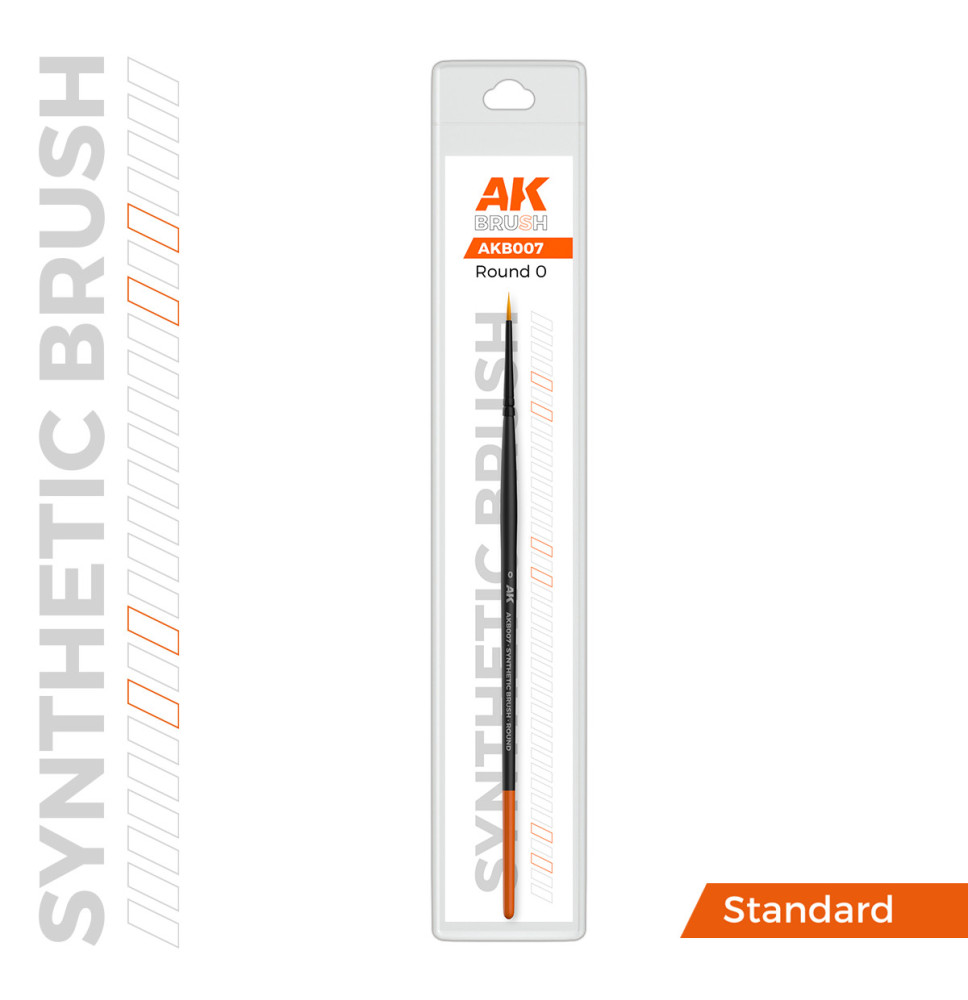 AK SYNTHETIC BRUSH - ROUND 0