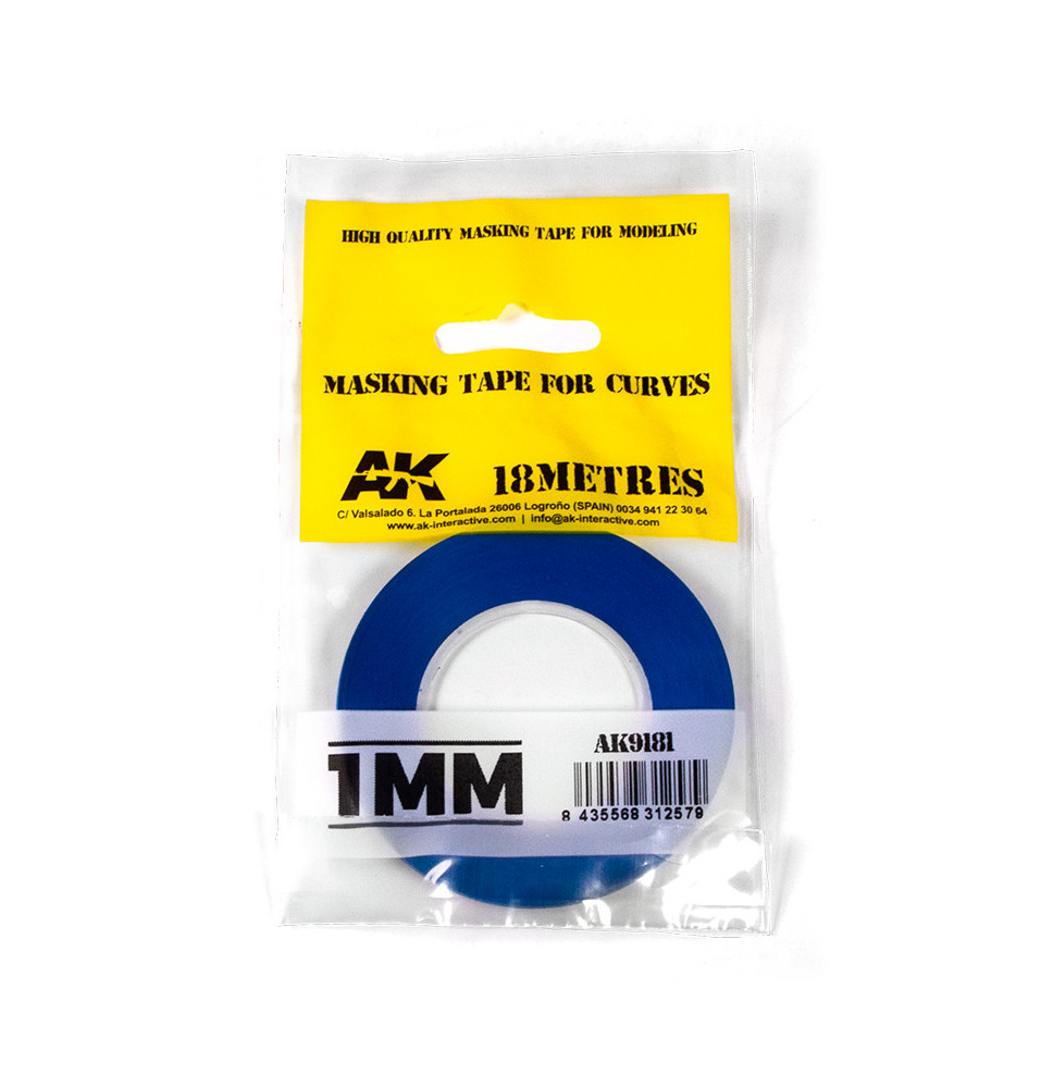 Blue masking Tape for curves 1mm