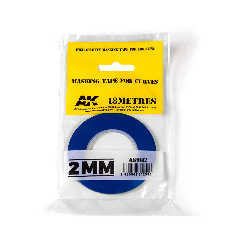 Blue masking Tape for curves 2mm