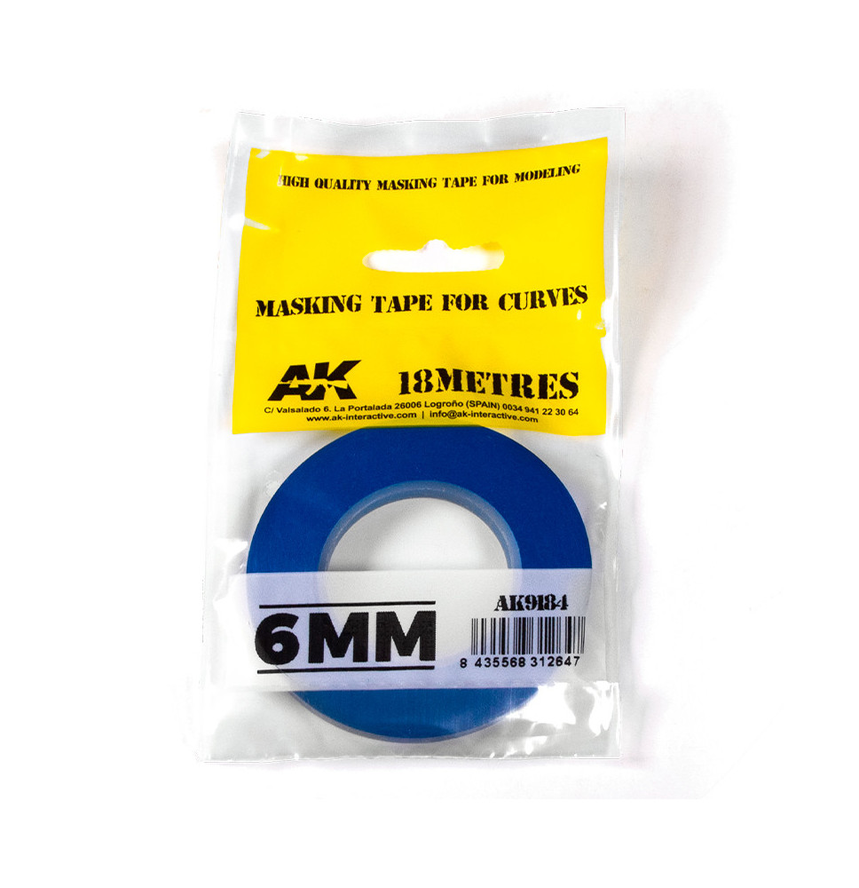 Blue masking Tape for curves 6mm
