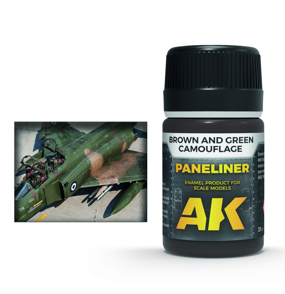 Paneliner for brown and green camouflage