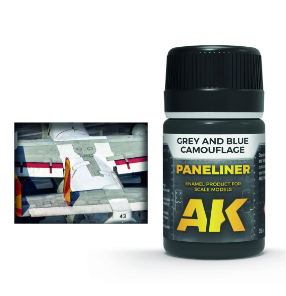 Paneliner for grey and blue camouflage
