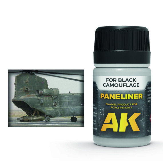 Paneliner for black camouflage