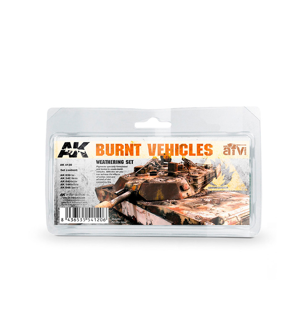 BURNT VEHICLES SET