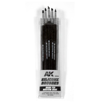 SET OF 5 SILICONE BRUSHES HARD TIP MEDIUM