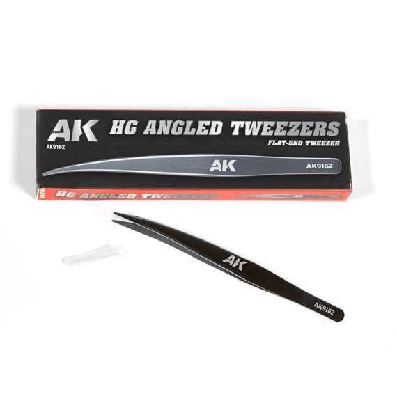 HG ANGLED TWEEZERS 02 (FLAT-END)