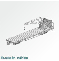 Jeřábový vůz Jež/u pro údržbu tratě