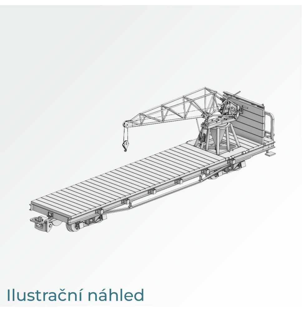 Jeřábový vůz Jež/u pro údržbu tratě