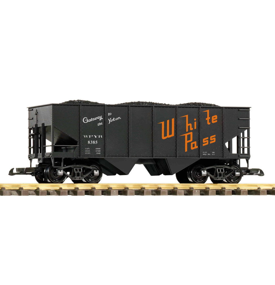 Výsypný vůz WP&YR ložený uhlím