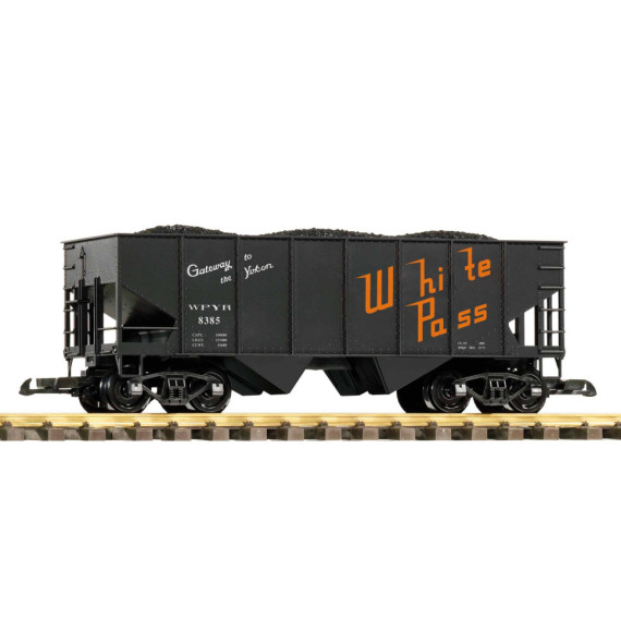 Výsypný vůz WP&YR ložený uhlím