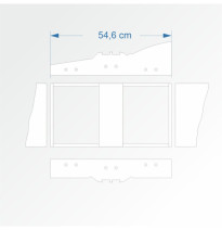 Modul rovný dvojkolejný 30 cm – čela 2B96 a 2E99