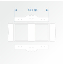 Modul rovný dvojkolejný 30 cm – čela 2D99 a 2D99