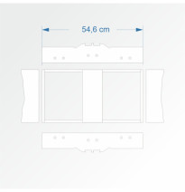 Modul rovný dvojkolejný 30 cm – čela 2E99 a 2E99