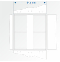 Modul rovný dvojkolejný 60 cm – čela 2B96 a 2B96