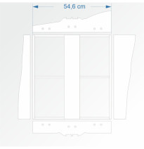 Modul rovný dvojkolejný 60 cm – čela 2B96 a 2E99