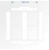 Modul rovný dvojkolejný 60 cm – čela 2D99 a 2D99