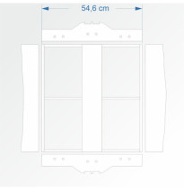 Modul rovný dvojkolejný 60 cm – čela 2D99 a 2D99