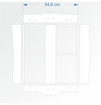 Modul rovný dvojkolejný 60 cm – čela 2D99 a 2E99