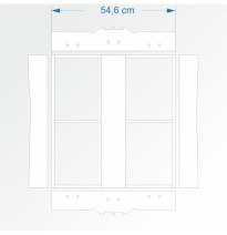 Modul rovný dvojkolejný 60 cm – čela 2E99 a 2E99