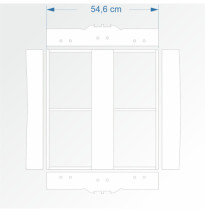 Modul rovný dvojkolejný 60 cm – čela 2E99 a 2E99