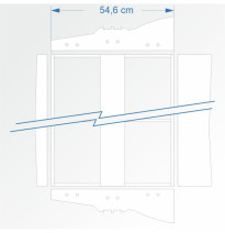 Modul rovný dvojkolejný 90 cm – čela 2B96 a 2B96