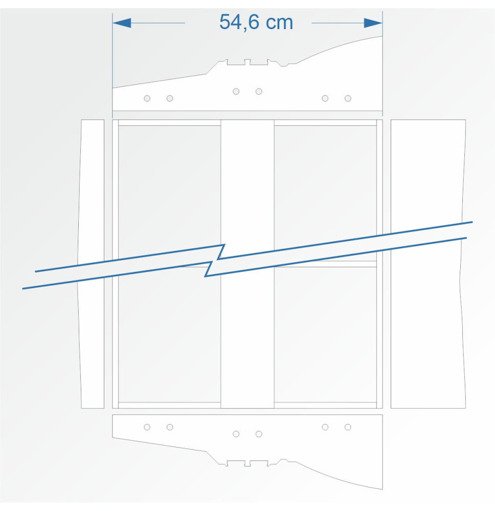 Modul rovný dvojkolejný 90 cm – čela 2B96 a 2B96