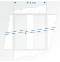Modul rovný dvojkolejný 90 cm – čela 2B96 a 2B96