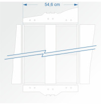 Modul rovný dvojkolejný 90 cm – čela 2B96 a 2D99