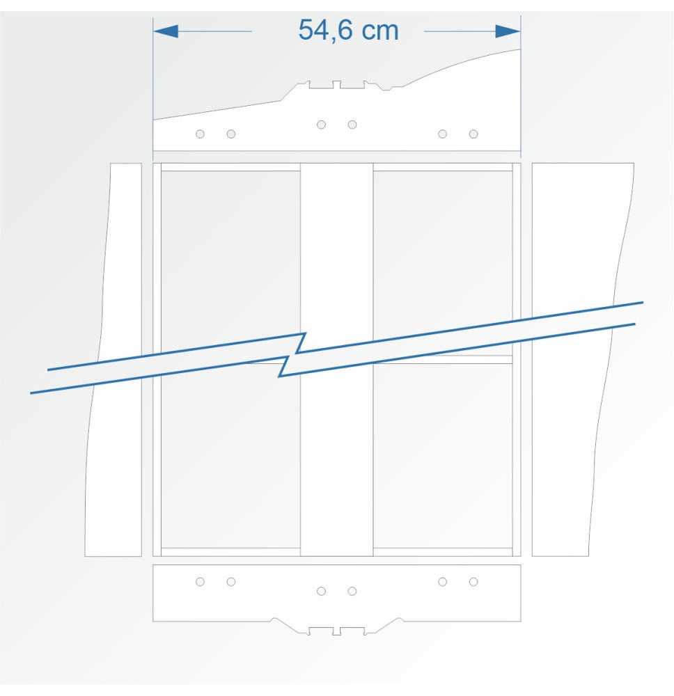 Modul rovný dvojkolejný 90 cm – čela 2B96 a 2E99