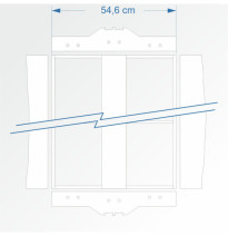 Modul rovný dvojkolejný 90 cm – čela 2D99 a 2D99