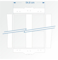 Modul rovný dvojkolejný 90 cm – čela 2D99 a 2E99