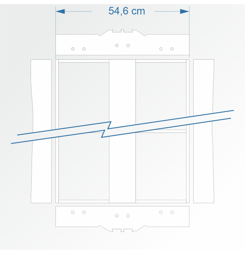 Modul rovný dvojkolejný 90 cm – čela 2E99 a 2E99