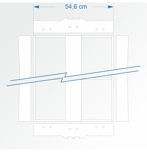 Modul rovný dvojkolejný 90 cm – čela 2E99 a 2E99