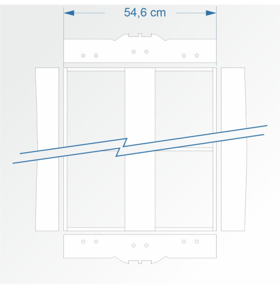 Modul rovný dvojkolejný 90 cm – čela 2E99 a 2E99