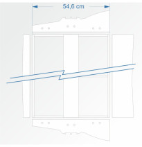 Modul rovný dvojkolejný 120 cm – čela 2B96 a 2B96