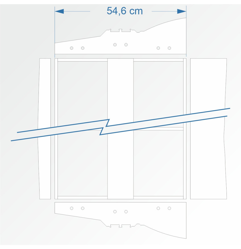 Modul rovný dvojkolejný 120 cm – čela 2B96 a 2B96