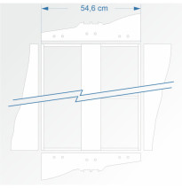 Modul rovný dvojkolejný 120 cm – čela 2B96 a 2B96