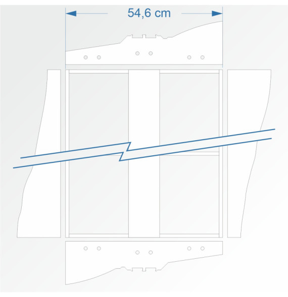 Modul rovný dvojkolejný 120 cm – čela 2B96 a 2B96